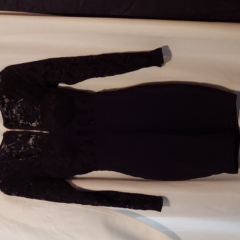 Women's black cocktail dress